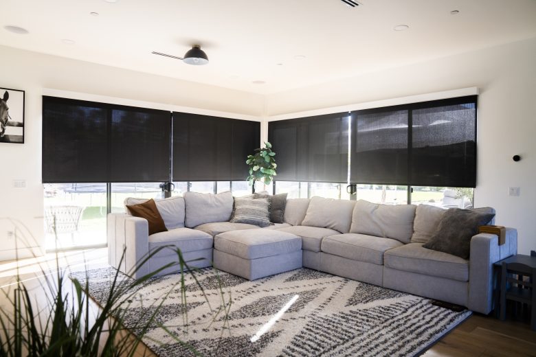 custom interior black out shade roller automation california home living room 2